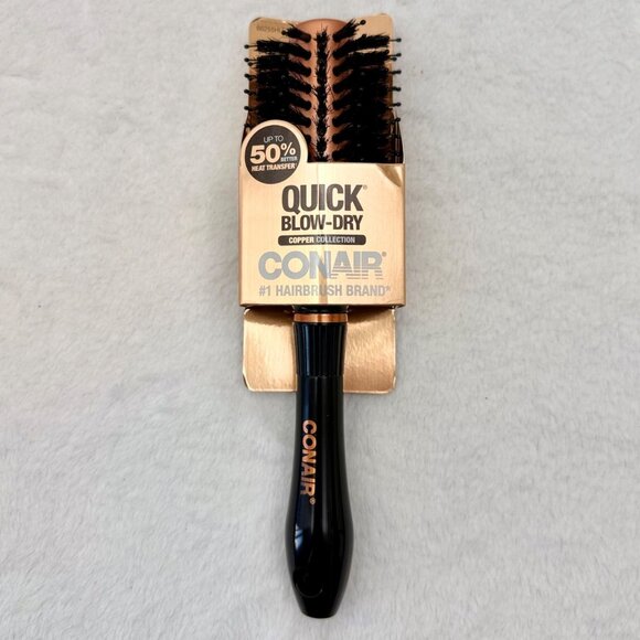 Conair Quick Blow-Dry Copper Collection Round Hair Dryer Brush - Picture 1 of 7